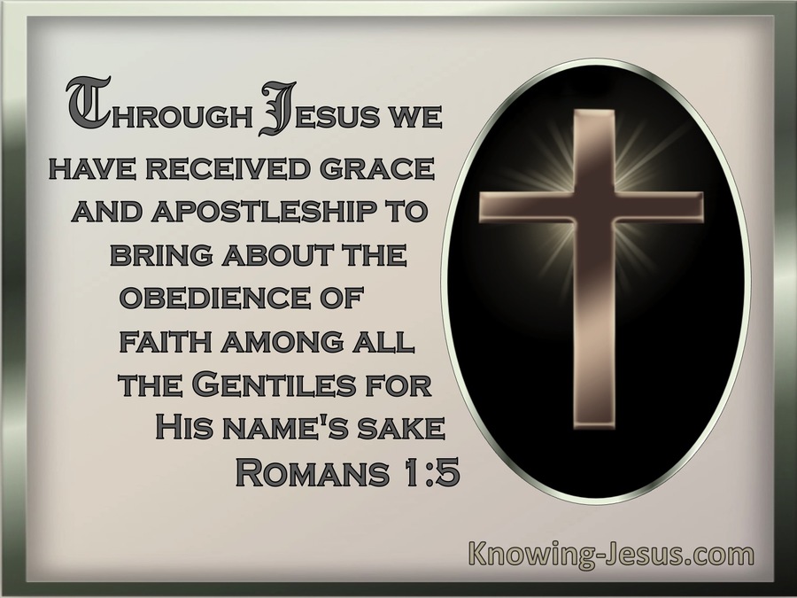 Romans 1:5 Through Whom We Have Received Grace And Apostleship (sage)